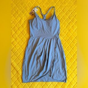 HALARA Cloudful® Air Backless Racerback Stacked
Crossover Hem Mini Blue Dress